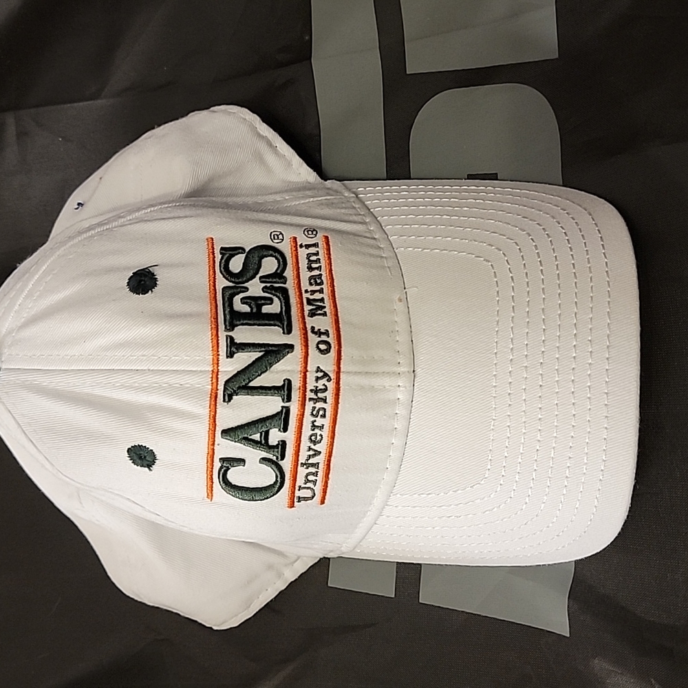 Miami Hurricanes 90s style 3 bar hat